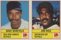 1986 Dorman's Cheese # Winfield/Rice Panel Baseball Card