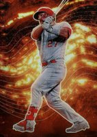 2022 Panini Prizm Lava Flow #LF1 Mike Trout Baseball Card