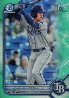 2022 Bowman Chrome Prospects #BCP10 Curtis Mead Aqua Refractor Baseball Card