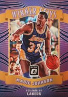 2023 Panini Donruss Optic Winner Stays #11 Magic Johnson Purple Basketball Card