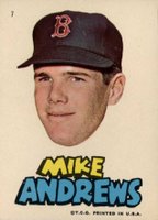 1967 Topps Red Sox Stickers #7 Mike Andrews Baseball Card