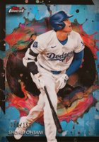 2024 Topps Finest #286 Shohei Ohtani Sky Blue Refractor Baseball Card