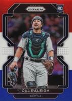 2022 Panini Prizm #241 Cal Raleigh Red/White/Blue Prizm Baseball Card