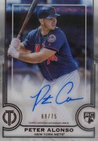 2019 Topps Tribute League Inauguration Autographs #LAPA Peter Alonso Baseball Card