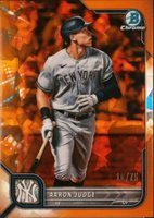 2022 Bowman Chrome Sapphire Edition #90 Aaron Judge Orange Baseball Card