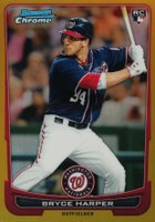 2012 Bowman Chrome #214 Bryce Harper Gold Refractor Baseball Card
