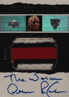 2003 UD Exquisite Collection Limited Logos #LL-DR Dennis Rodman Autograph Patch Basketball Card