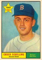 1961 Topps #499 Chuck Schilling Baseball Card