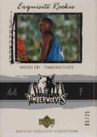 2003 Upper Deck Exquisite Collection #56 Ndudi Ebi Gold Basketball Card