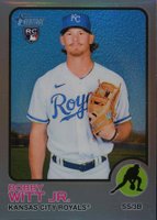 2022 Topps Heritage #520 Bobby Witt Jr. Chrome-Silver Refractor Baseball Card