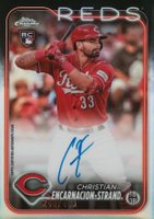 2024 Topps Chrome Rookie Autographs #RACEN Christian Encarnacion-Strand Refractor Baseball Card