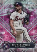 2022 Bowman Sterling #BSR50 Spencer Strider Magenta Refractor Baseball Card