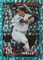 2024 Topps #624 Austin Wells Aqua Foil Baseball Card
