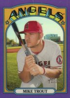2021 Topps Heritage #169 Mike Trout Chrome-Hot Box Refractor Baseball Card
