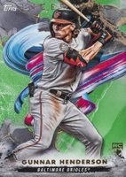 2023 Topps Inception #47 Gunnar Henderson Green Baseball Card