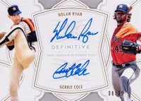 2020 Topps Definitive Collection Dual Autograph Collection #RC Gerrit Cole/Nolan Ryan Baseball Card