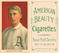 1909 White Borders American Beauty Frame #101 Eddie Collins Philadelphia Baseball Card