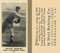 1916 Weil Baking Co. #81 Buck Herzog Baseball Card