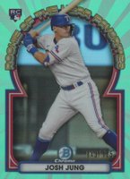 2023 Bowman Rookie of the Year Favorites #ROYF9 Josh Jung Aqua Refractor Baseball Card