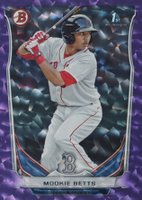 2014 Bowman Prospects  #BP109 Mookie Betts Purple Ice Baseball Card
