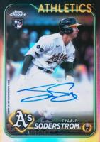 2024 Topps Chrome Update Chrome Baseball Update Series Autographs #ACTS Tyler Soderstrom Refractor Baseball Card