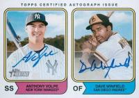 2023 Topps Heritage Real One Dual Autographs #RODAVW Anthony Volpe/Dave Winfield Baseball Card
