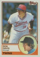 1983 Topps #380 Ron Davis Baseball Card