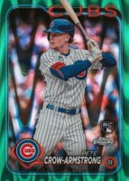 2024 Topps Chrome #16 Pete Crow-Armstrong Green Raywave Baseball Card