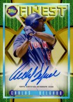 2022 Topps Finest Flashbacks 1995 Finest Autograph #CD Carlos Delgado Gold Refractor Baseball Card