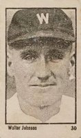 1923 Maple Crispette #30 Walter Johnson Baseball Card