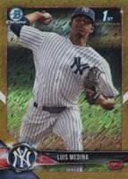 2018 Bowman Chrome Prospects #BCP161 Luis Medina Gold Shimmer Baseball Card