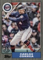 2022 Topps Update 1987 Topps Baseball #87TBU27 Carlos Correa Black Baseball Card