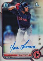 2022 Bowman Chrome Prospect Autographs #CPAJF Jose Fermin Refractor Baseball Card