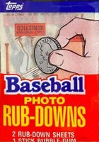 1984 Topps Rub Downs #CP Cello Pack Baseball Card