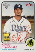 2022 Topps Heritage Real One Autographs #ROAWF Wander Franco Red Ink Baseball Card