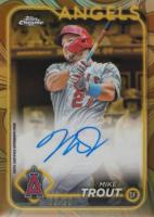 2024 Topps Gilded Collection Topps Chrome Gold Autographs #CGAMT Mike Trout Baseball Card