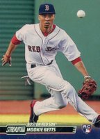 2014 Stadium Club  #140 Mookie Betts Rainbow Foil Baseball Card