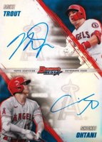 2021 Bowman's Best Dual Autographs #DATO Mike Trout/Shohei Ohtani Baseball Card