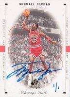 2013 SP Authentic Buyback Autograph #2 Michael Jordan 1998 SP Authentic 1/1 Basketball Card