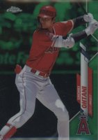 2020 Topps Chrome #21 Shohei Ohtani Green Refractor Baseball Card