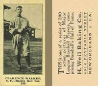 1916 Weil Baking Co. #183 Clarence Walker Baseball Card