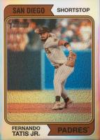 2023 Topps Heritage #24 Fernando Tatis Jr. Chrome-Refractor Baseball Card