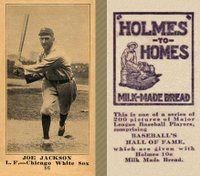 1916 Holmes for Homes Bread #86 Joe Jackson Baseball Card