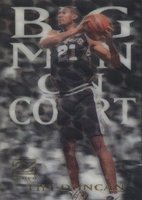 1997 Skybox Z-Force Big Men on Court #4 Tim Duncan Basketball Card