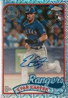 2024 Topps Silver Pack 1989 Chrome Promo #T89C21 Evan Carter Autograph Baseball Card