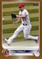 2022 Topps #27 Mike Trout Gold Baseball Card