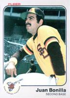 1983 Fleer #353 Juan Bonilla Baseball Card