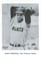 1961 Jay Publishing # Juan Marichal Pitching-Pose to Waist, Hands Over Head Baseball Card