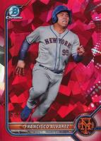 2022 Bowman Sapphire Edition Chrome Prospects #BCP53 Francisco Alvarez Red Baseball Card