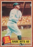 1962 Topps #139b Babe Hits 60 Correct Baseball Card